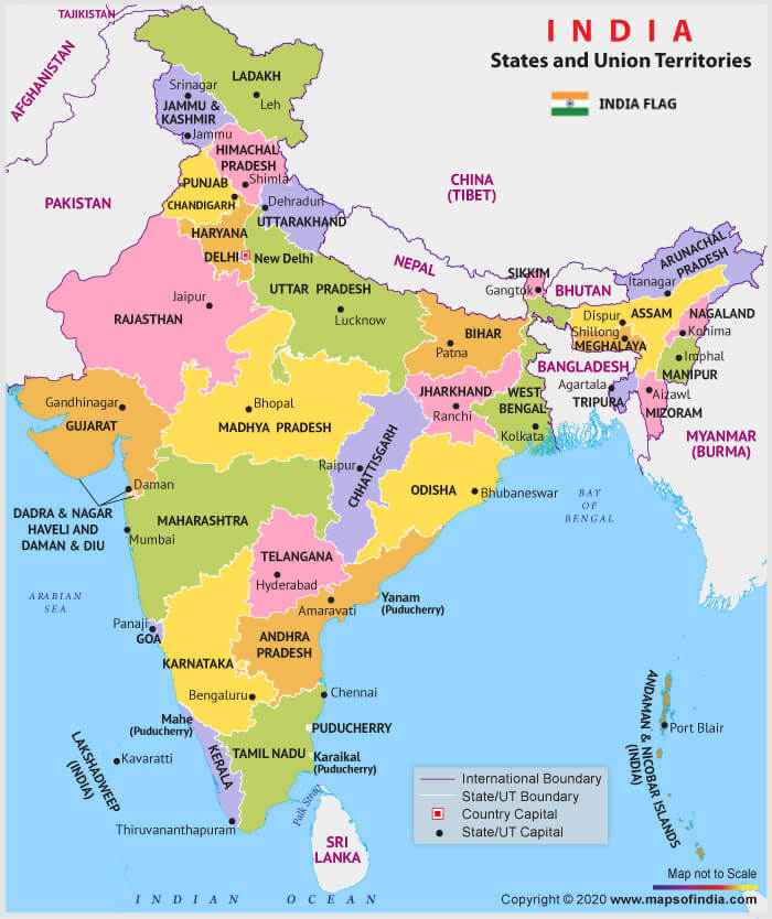 List of Indian States 2022: भारत के राज्य(28 राज्य और 8 केंद्र शासित प्रदेश) और उनकी राजधानी | kendrashasit pradesh in india list 2022, States and Capitals of India in Hindi |_50.1