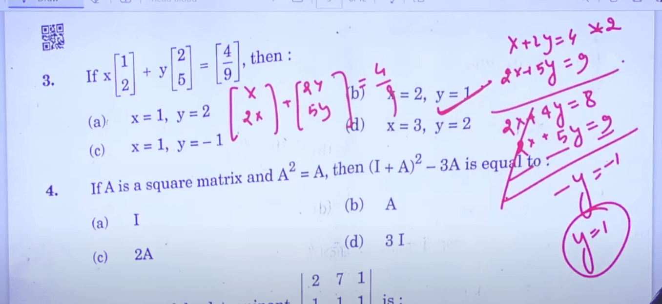 CBSE Class 12 Maths Answer Key 2023, Question Paper Solutions_5.1
