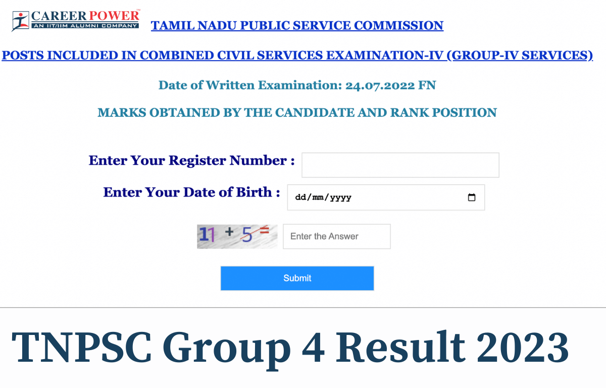 TNPSC Group 4 Result 2023 Out, Tamil Nadu Group 4 Result
