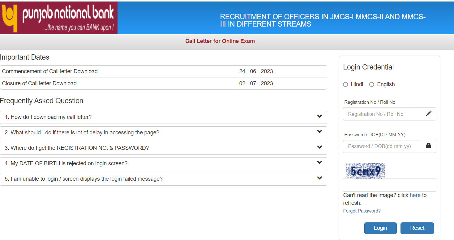 PNB SO Admit Card 2023 Out, Download PBN SO Call Letter_4.1