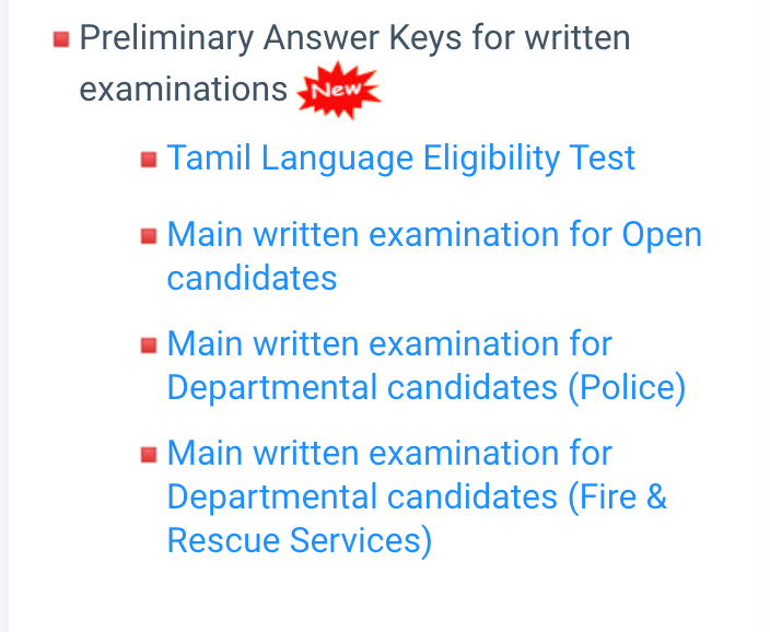 TNUSRB SI Answer Key 2023 Out, Download TN SI Answer Key PDF_5.1