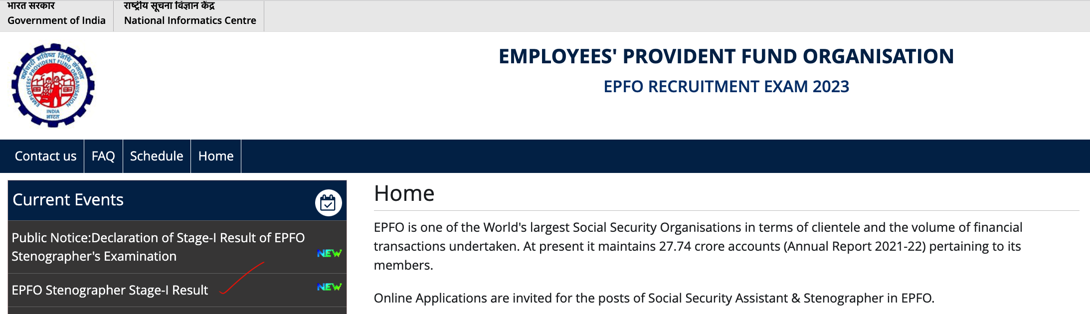 EPFO Stenographer Result 2023 Out, Download Result PDF_6.1