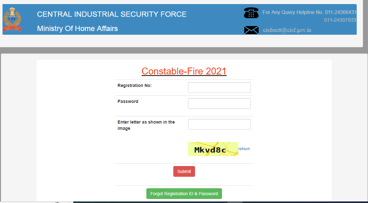 CISF Fireman Answer Key 2023 Out, Response Sheet PDF_4.1