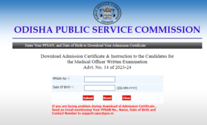OPSC Medical Officer Admit Card 2023