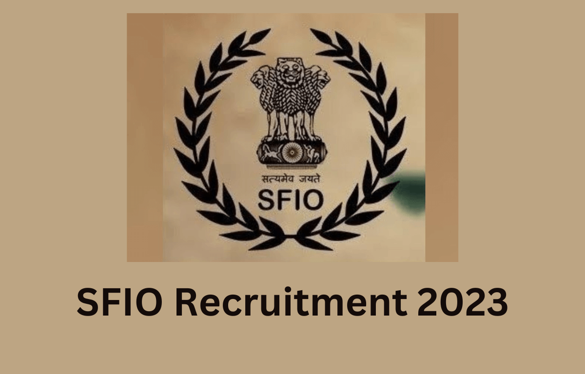 SFIO Recruitment 2023