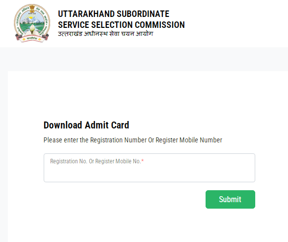 UKSSSC VDO Admit Card 2023 Out, VDO Hall Ticket Link_3.1