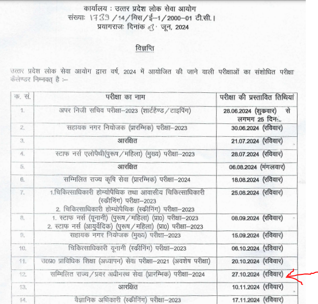 UPPSC Exam Date 2024 Out, Check Prelims Exam Schedule