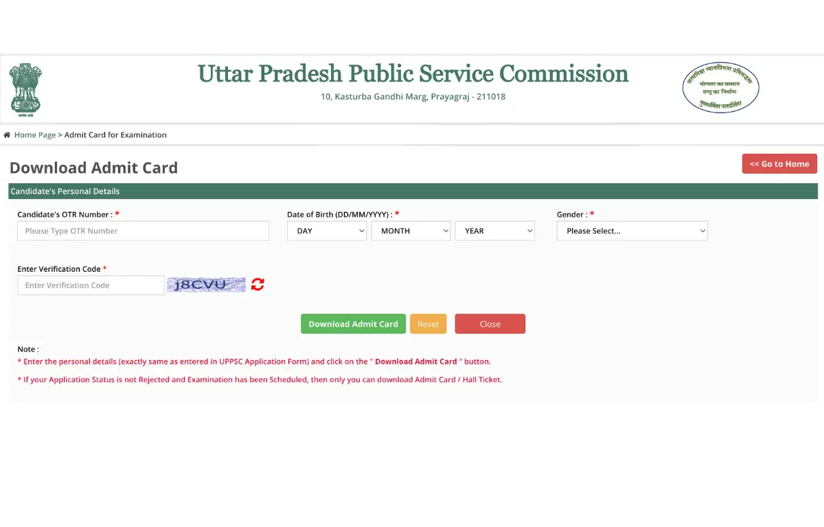 UPPSC Staff Nurse Admit Card 2024