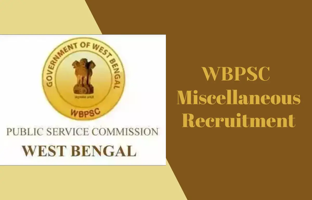 WBPSC Miscellaneous Recruitment