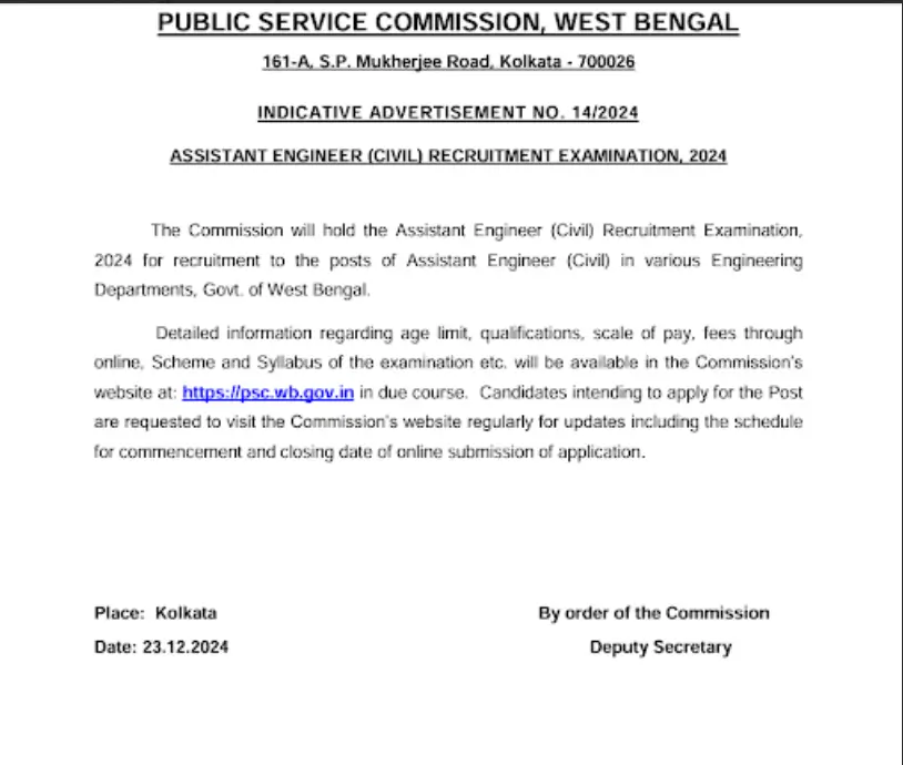 WBPSC AE Recruitment 2025, Exam Date and Registration Dates Out_3.1