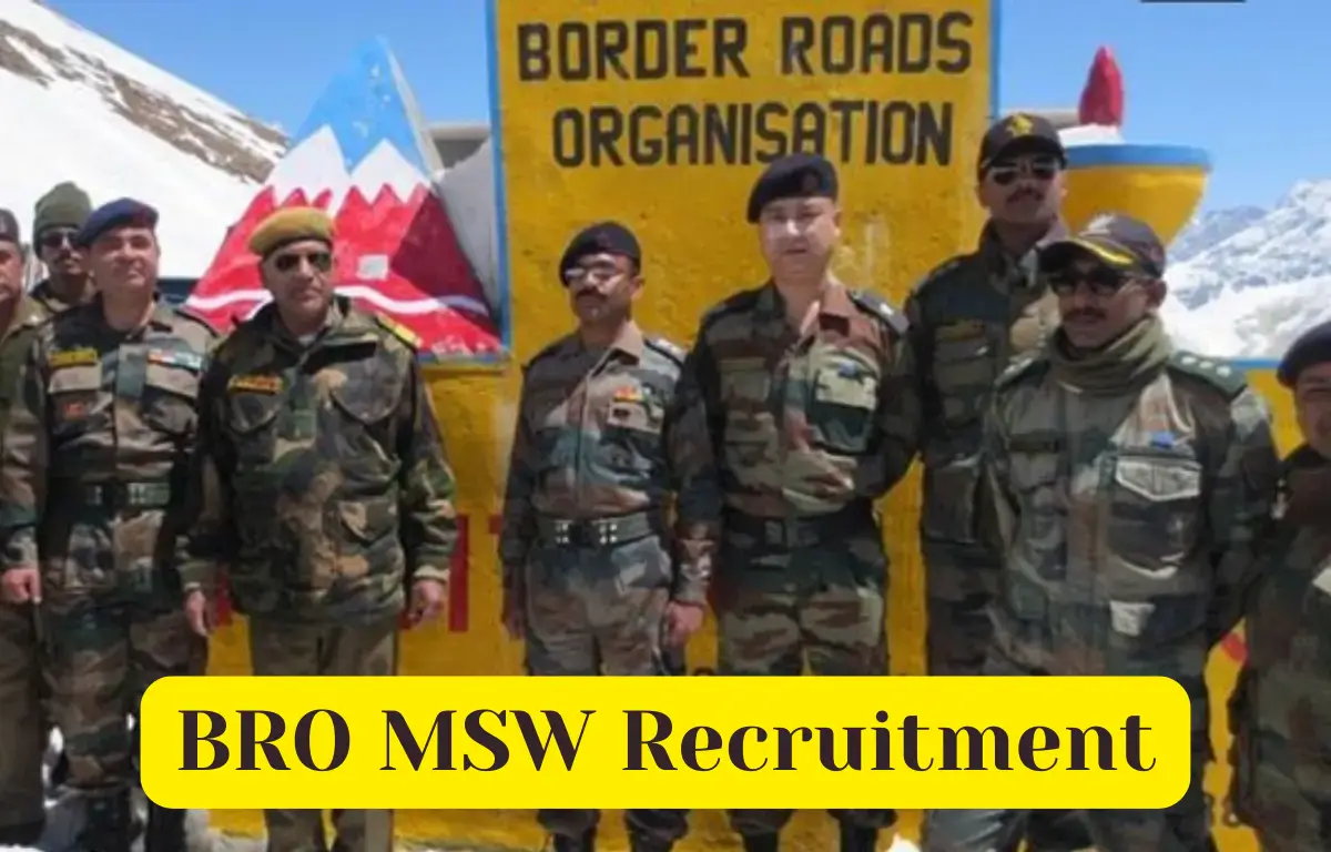 BRO MSW Recruitment 2025