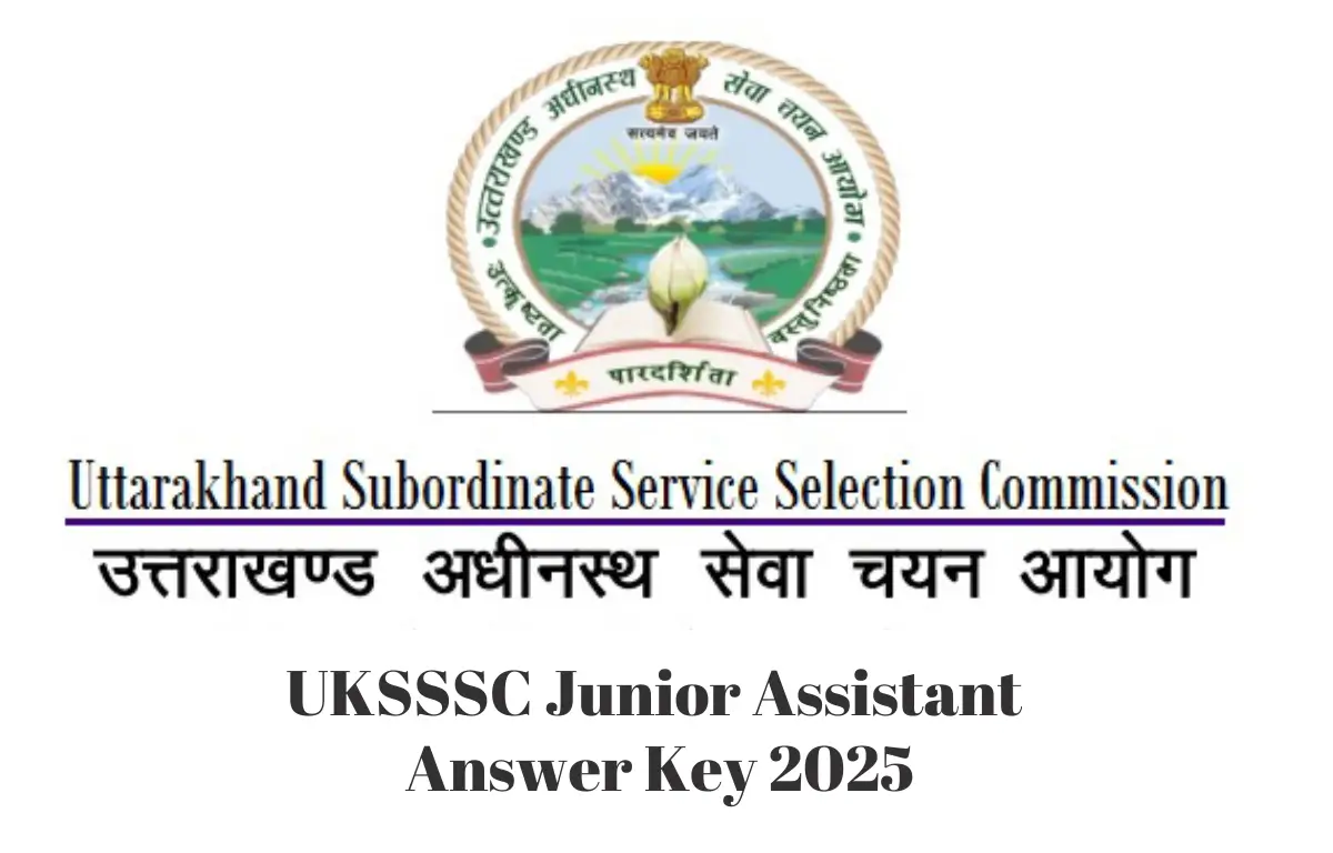 UKSSSC Junior Assistant Answer Key 2025