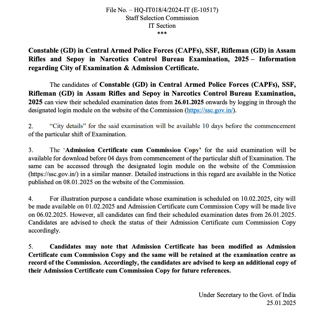 SSC GD Application Status 2025 Out at ssc.gov.in_3.1
