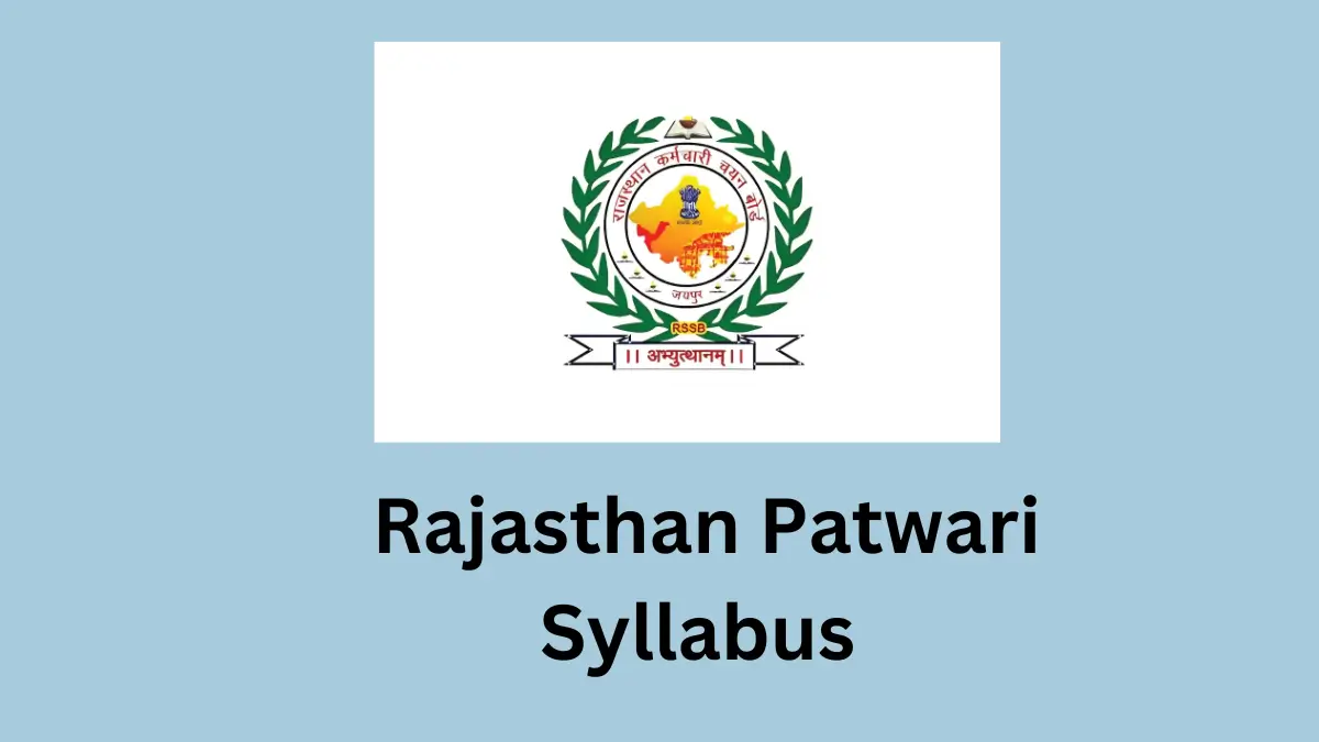 Rajasthan Patwari Syllabus