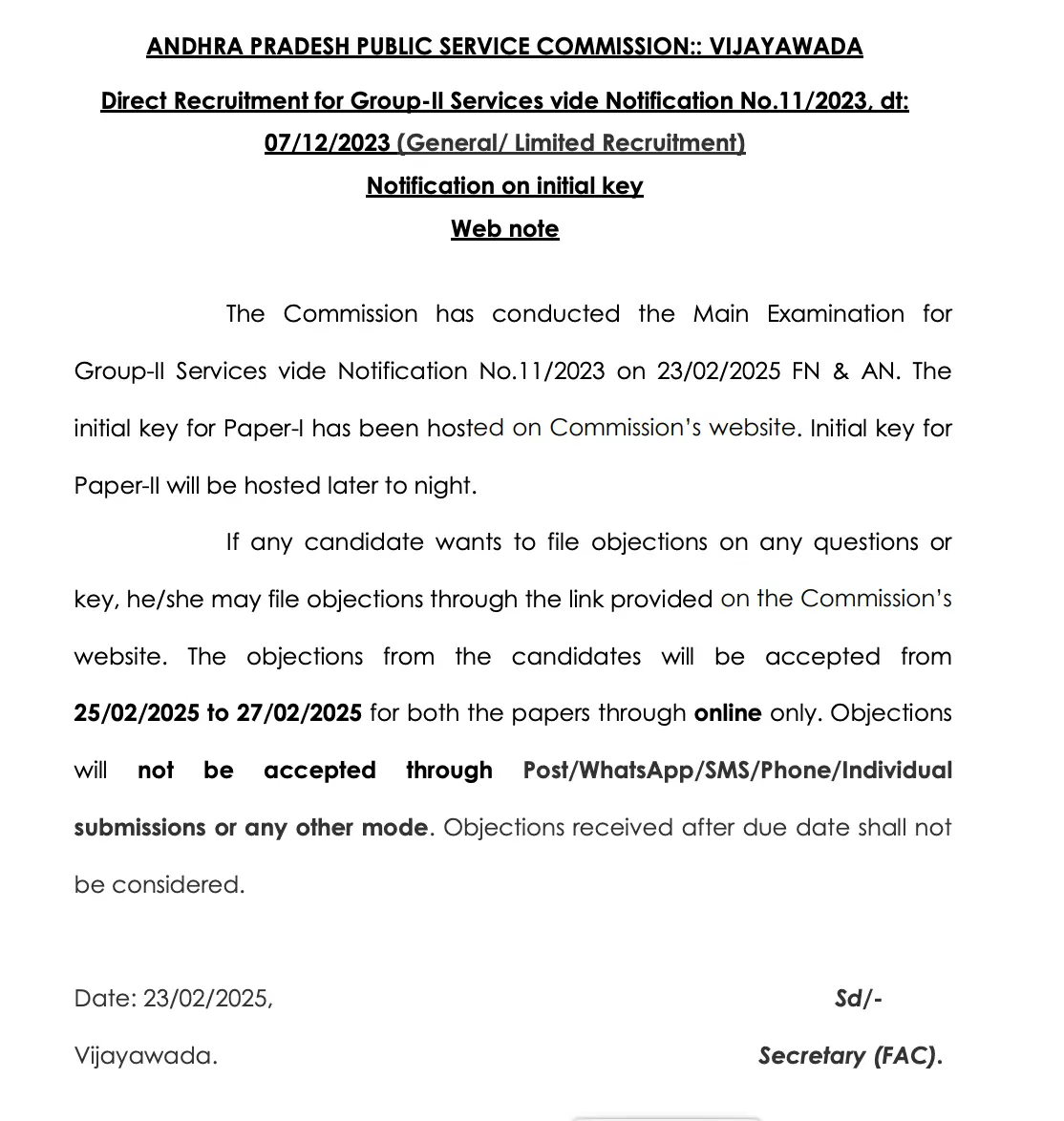 APPSC Group 2 Mains Answer Key 2025 Out, Paper 1 & 2 Initial Key PDF_3.1