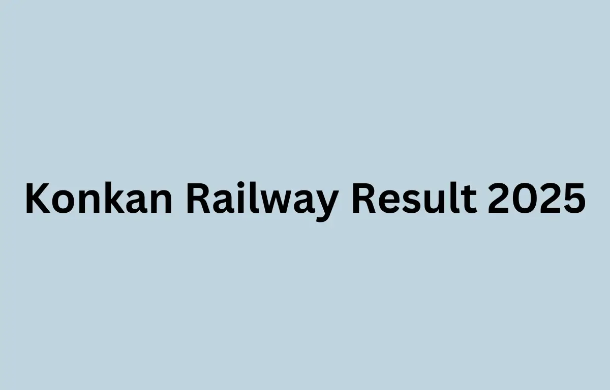 Konkan Railway Result 202