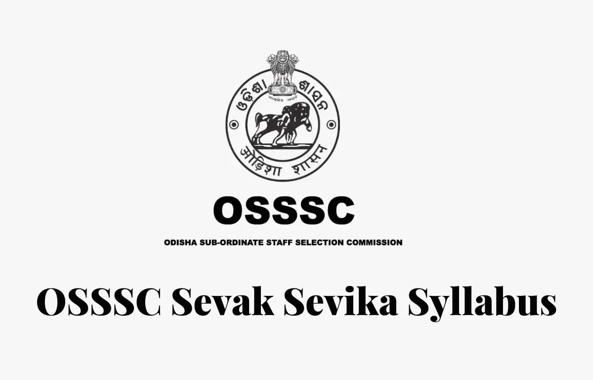 OSSSS Sevak Sevika Syllabus