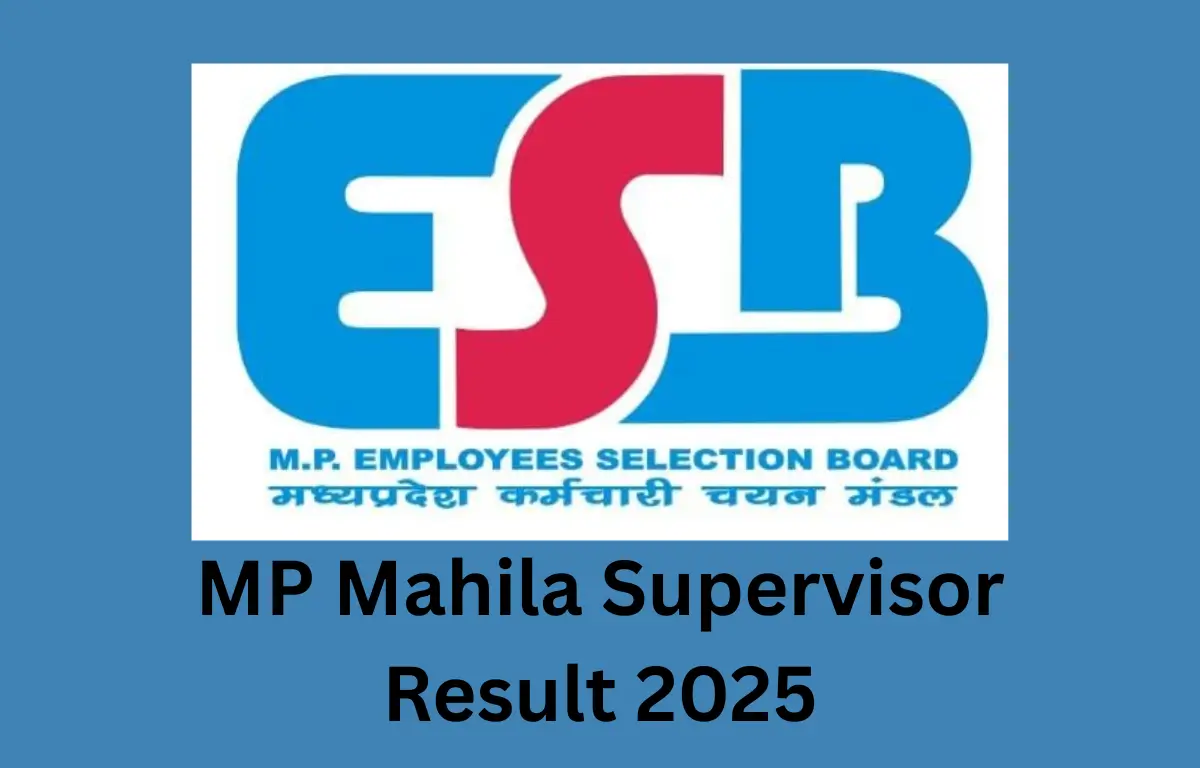MP Mahila Supervisor Result 2025