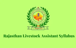 Rajasthan Livestock Assistant Syllabus