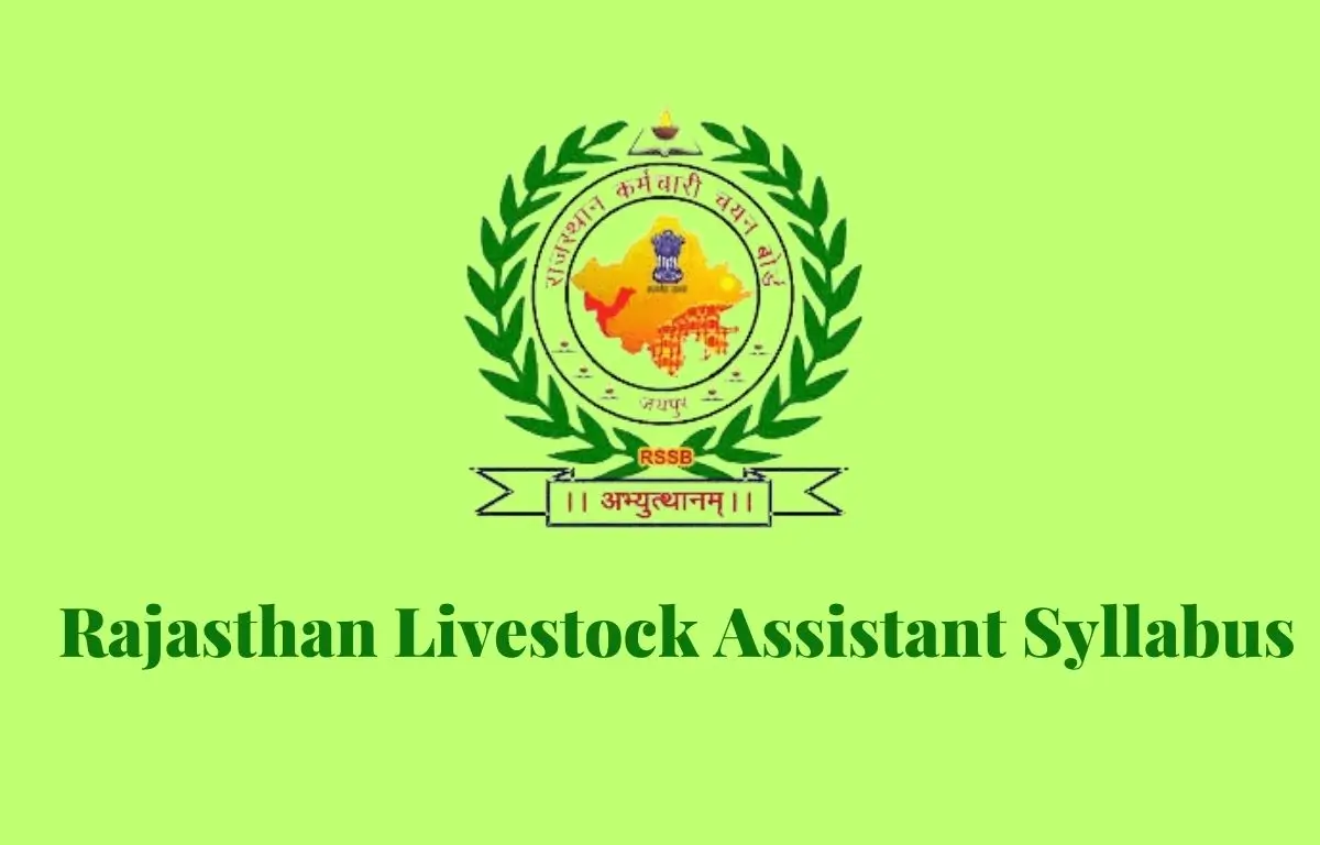 Rajasthan Livestock Assistant Syllabus