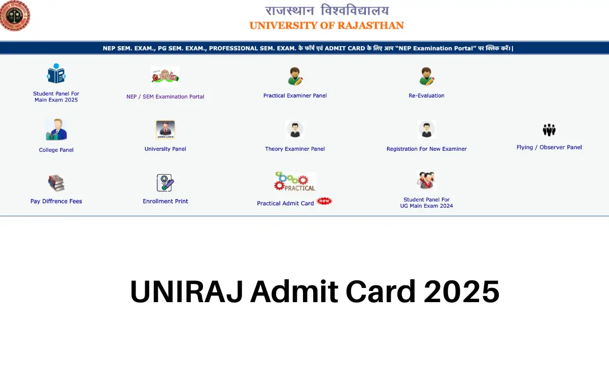 Uniraj Admit Card 2025