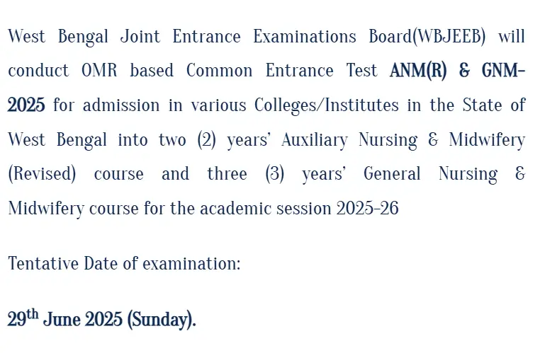 WB ANM GNM 2025 Registration, Exam Date (Out), Eligibility_3.1