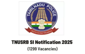 TNUSRB SI NOtification 2025