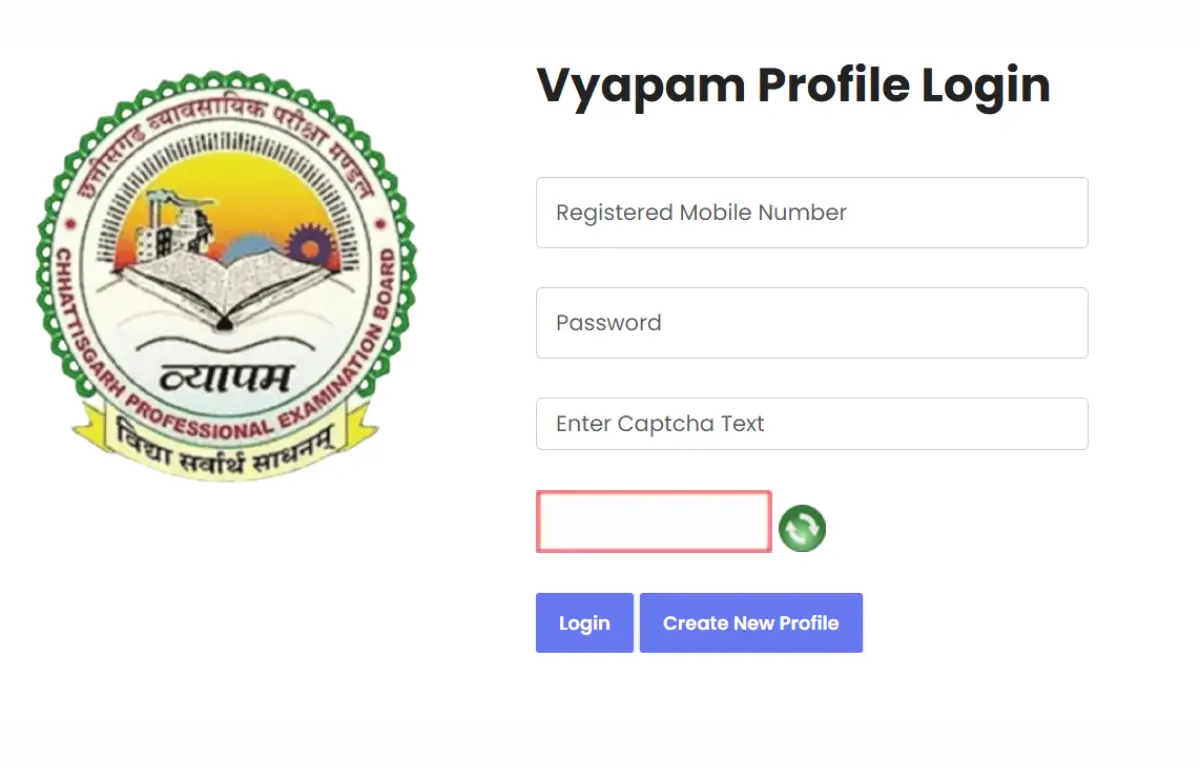 CG Vyapam BEd Application Form 2025