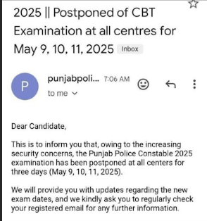 Punjab Police Constable Exam Date 2025 Out, Exam Starts from 4 May_4.1