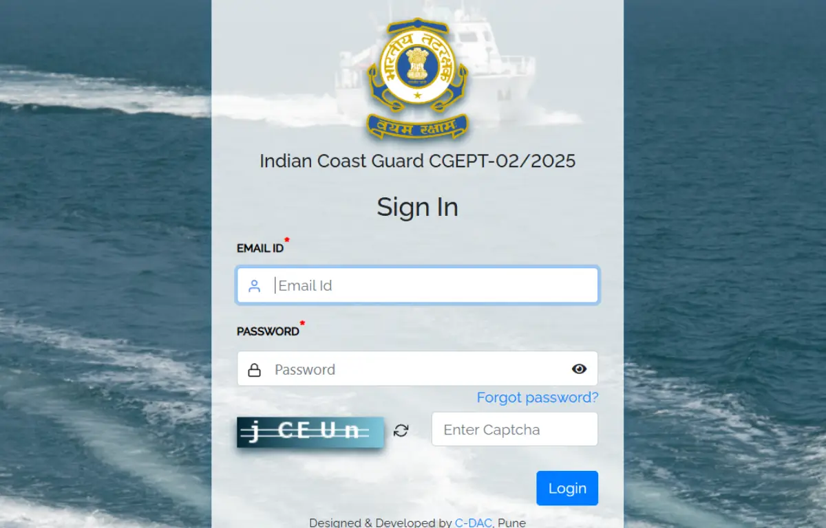 Coast Guard Navik Admit Card 2025