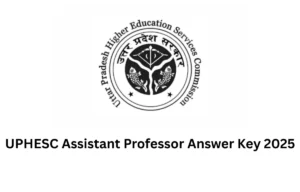 UPHESC Assistant Professor Answer Key 2025