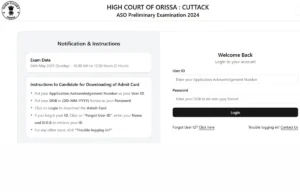 Orissa High Court ASO Admit Card 2025