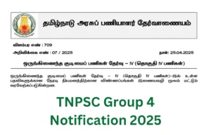 TNPSC Group 4 Notification 2025