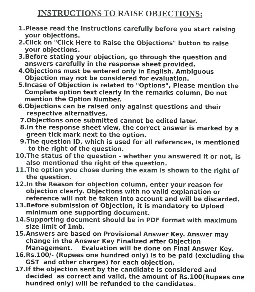 Telangana High Court Answer Key 2025 Out, Download TSHC Response Sheet PDF_3.1