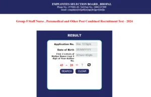 MPESB Group 5 Result 2025
