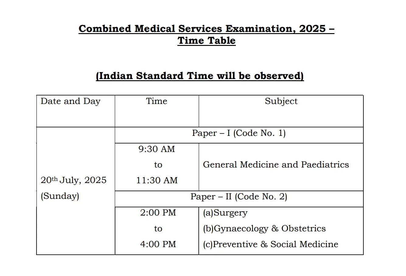 UPSC CMS Exam Date 2025 Out, Shift Timings, 705 Vacancies_3.1