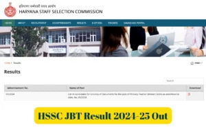 HSSC JBT Result
