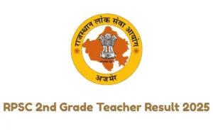 RPSC 2nd Grade Teacher Result 2025