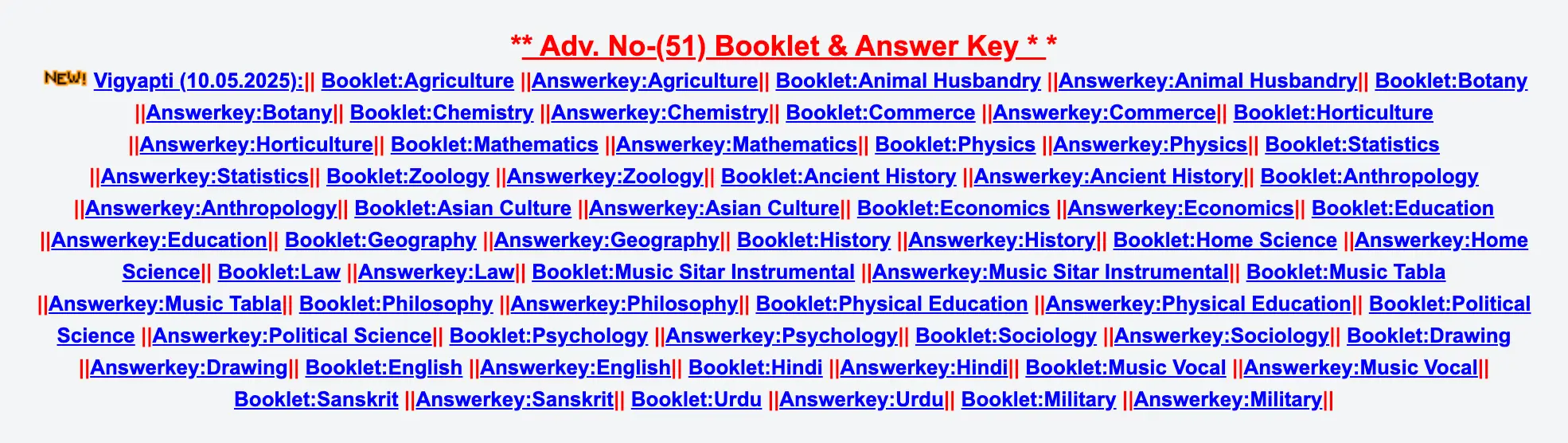 UPHESC Assistant Professor Answer Key 2025 Out, Subject-wise Key PDFs_3.1