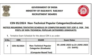 RRB NTPC Exam Date