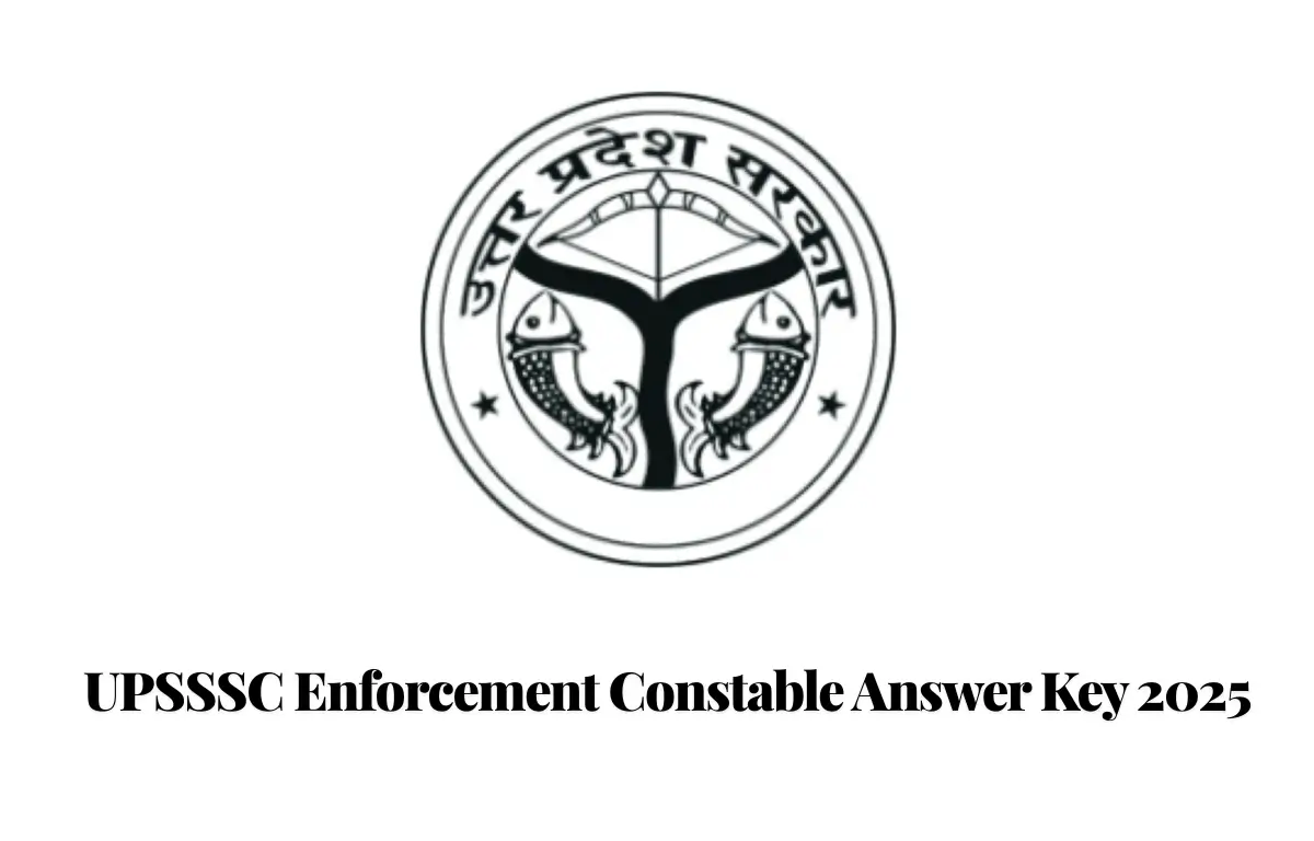 UPSSSC Enforcement Constable Answer Key 2025