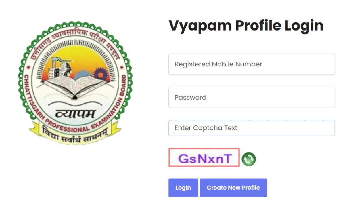 CG Vyapam Admit Card 2025