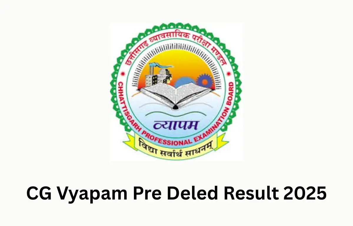 CG Vyapam Pre Deled Result 2025