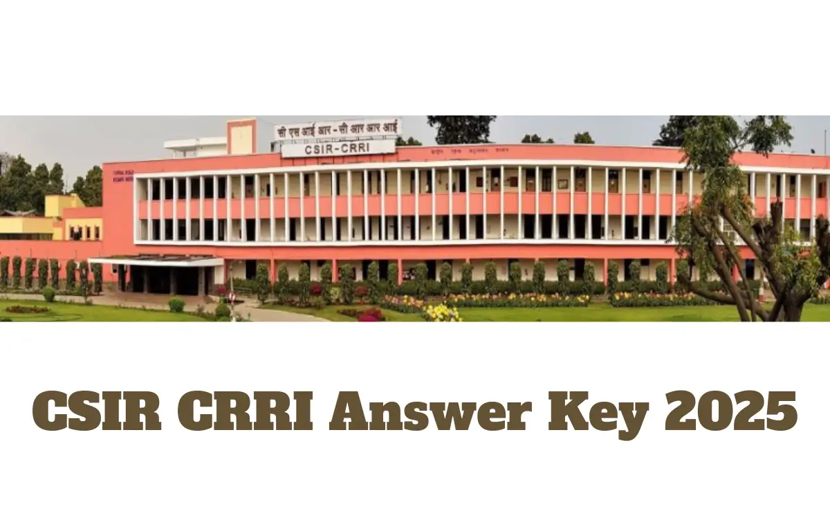 CSIR CRRI Answer Key 2025