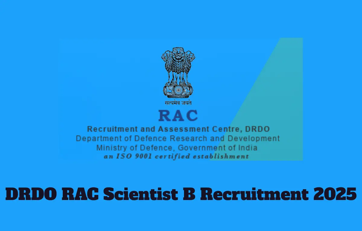 DRDO RAC Scientist B Recruitment 2025