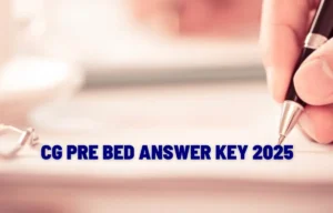 CG Pre BEd Answer Key 2025
