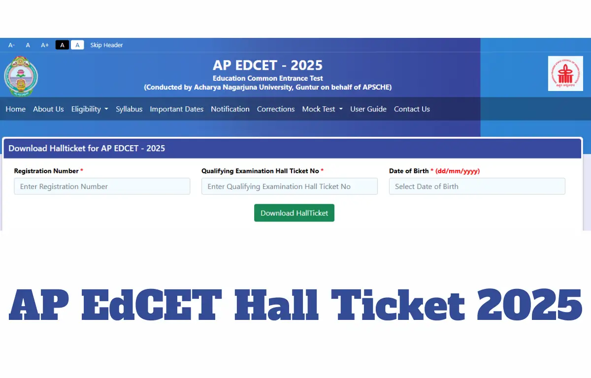 AP EdCET Hall Ticket 2025