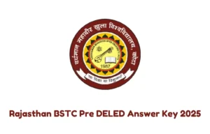 Rajasthan BSTC Pre DELED Answer Key 2025