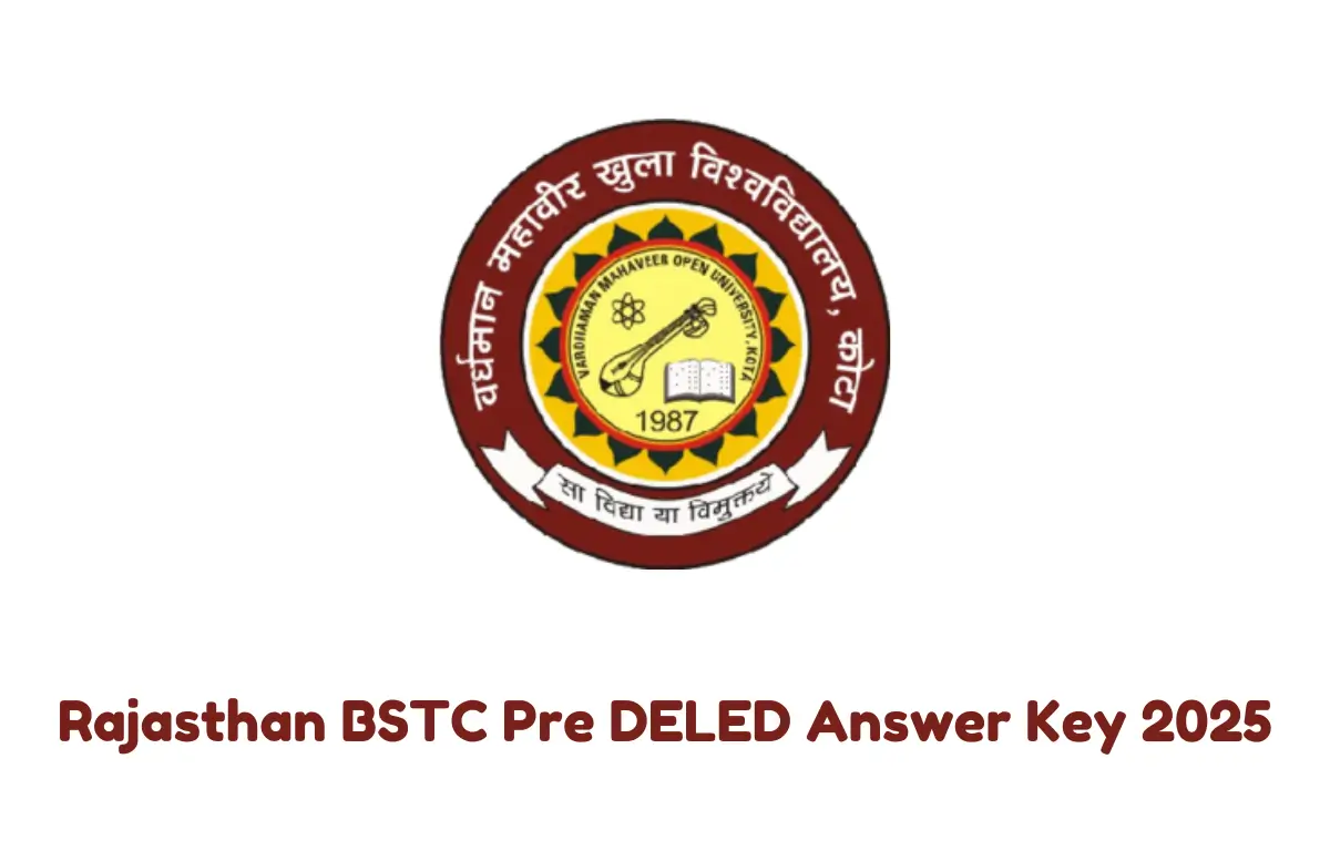 Rajasthan BSTC Pre DELED Answer Key 2025