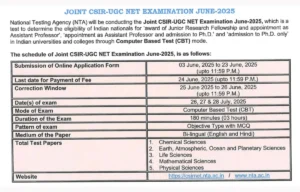 CSIR NET Application Form 2025